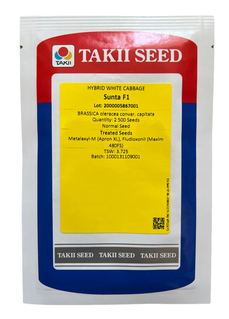 СУНТА F1 / SUNTA F1 2 500 семян - Капуста Белокочанная, Takii Seeds