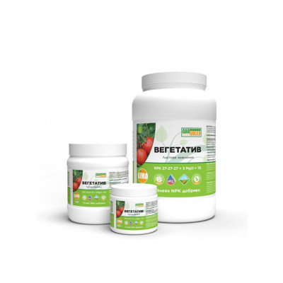 Удобрение Гель Вегетатив 1 кг NPK 27-27-27+ 3MgO+ TE ГроГрин | Vegetative Gro Green