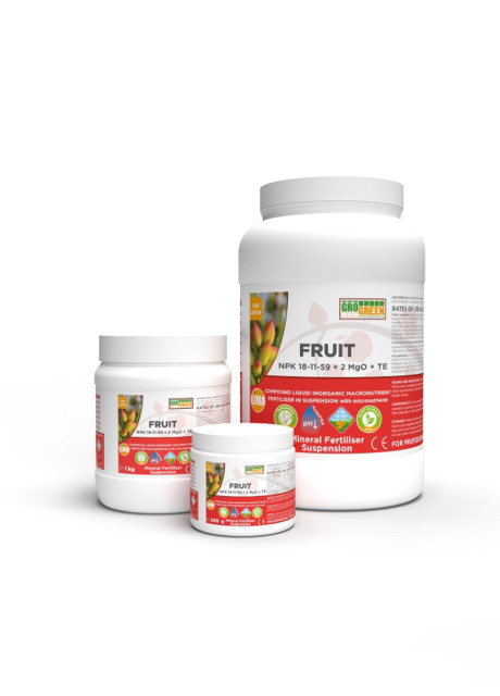 Удобрение Гель Фрут 1 кг NPK 18-11-59+2MgO + TE ГроГрин | Fruit Gro Green