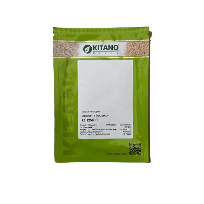 КС 1258 F1 / KS 1258 1 000 семян — Баклажан, Kitano Seeds
