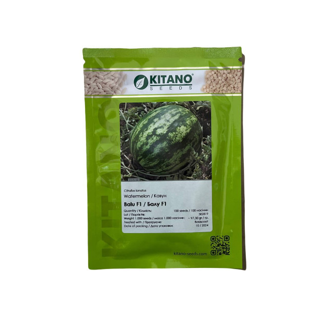 БАЛУ (КС 165) F1 / BALU (KS 165) F1 100 семян — Арбуз, Kitano Seeds