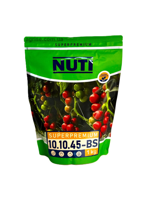 Водорозчинне добриво SUPERPREMIUM 10.10.45-BS (NUTI) – 5 кг