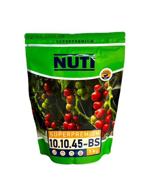 Водорозчинне добриво SUPERPREMIUM 10.10.45-BS (NUTI) – 5 кг