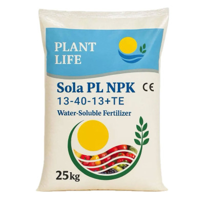 Плант Лайф NPK 13-40-13+TE – водорастворимое удобрение, 25 кг, Plant Life