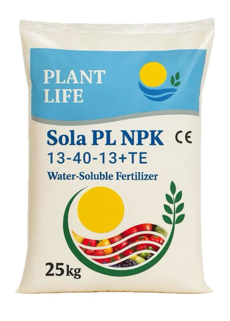 Плант Лайф NPK 13-40-13+TE – водорастворимое удобрение, 25 кг, Plant Life