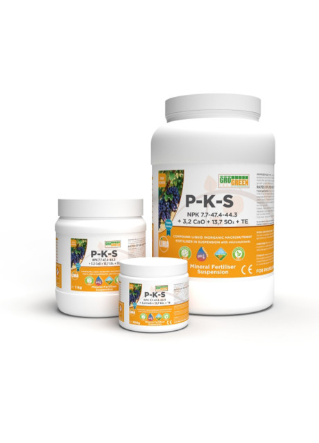 Удобрение Гель P-K-S 1 кг NPK 7.7 - 47.4 - 44.3 + (3,2CaO+13,7SO₃ +TE) ГроГрин | Gro Green