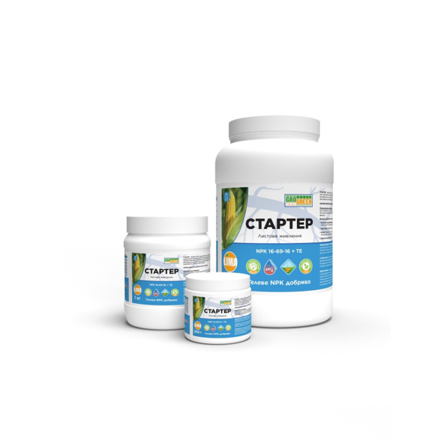 Добриво Гель Стартер 200 г 16 - 69 -16 + ТЕ ГроГрін | Starter Gro Green