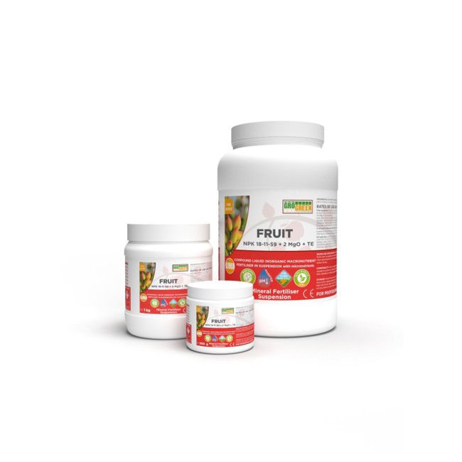 Добриво Гель Фрут 200 г NPK 18-11-59+2MgO + TE ГроГрін | Fruit Gro Green