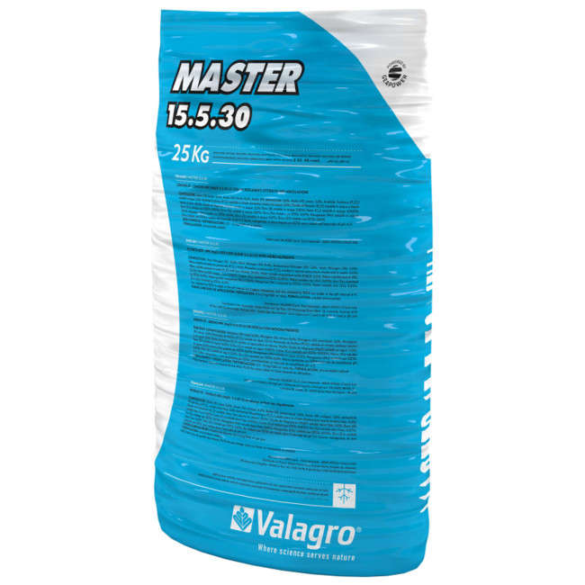 МАСТЕР NPK 15.5.30+2 / MASTER NPK 15.5.30+2 - 25 кг - комплексне мінеральне добриво, Valagro