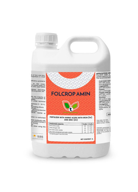 FOLCROP AMIN — аминокислотный биостимулятор с железом и цинком 1 л