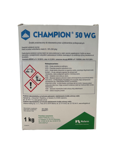 Фунгіцид Чемпіон Champion 50 WG 1 кг Nufarm  Виробник - Польша