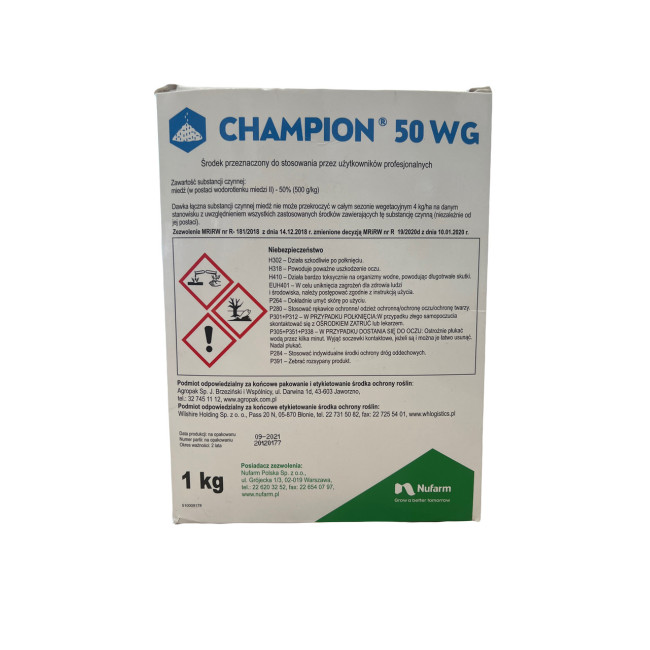 Фунгицид Чемпион Champion 50 WG 1 кг Nufarm Производитель - Польша