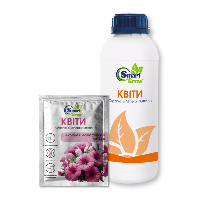 Органо-минеральное удобрение SmartGrow ЦВЕТЫ, 1 л