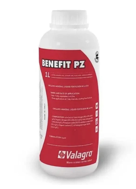 Біостимулятор росту плодів Бенефіт PZ ( Benefit PZ ) Valagro Італія 1 л